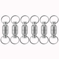 6/1 Pora Magnetinių Raktų Pakabukų Daugiafunkcinis Anglies Plienas Apsaugantis Nuo Pametimo Automobilio Raktų Karoliai Kabinami Laikikliai Biuro Magnetai Sandėliavimo Įrankis 1Pair sidabras