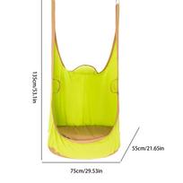 Kids Pod Swing Seat Bag Sensory Swings Kids Pod Swing Seat Portable Hammock Chair Inflatable Hammock Swing With Cushion žalia