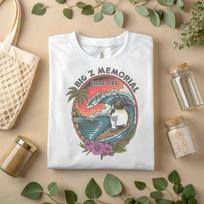 Big Z Memorial Surf Off Graphic Tee Mens Funny T-Shirt Penguin Beach Ocean XXXL