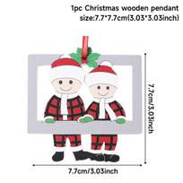 Kalėdinis medinis šeimos pakabukas Kalėdinės dekoracijos namams 2025 Navidad dovana Kalėdinės eglutės pakabinamas papuošimas Laimingų Naujųjų metų 2026