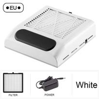 80W Nail Dust Collector With Remove Filter Powerful Vacuum Fan Vent Nail Dust Extractor For Acrylic Nail Salon Equipment white