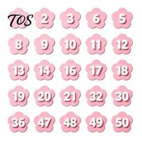 Classroom Grouping Labels 30PCS Numbered Pencil Toppers, Reusable Prevent Confusion Labels, Management System Plastic Tracking Marker Clips, rožinė