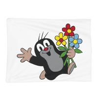 Cute Happy Mole Krtek Blankets Soft Warm Flannel Throw Blanket Cover for Bed Living room Picnic Travel Home Sofa Size: 75*100cm, Weight: 230 GSM