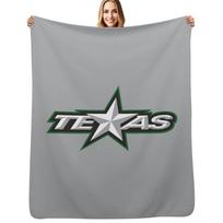 Texas Stars Throw Blanket Warm Throw Blanket Gift for Anniversary Size: 75*100cm, Weight: 230 GSM
