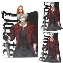 Dante - Devil May Cry Blankets Soft Warm Flannel Throw Blanket Cover for Bed Living room Picnic Travel Home Sofa Size: 75*100cm, Weight: 230 GSM