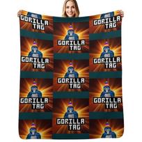 Gorilla Tag Birthday Fire Throw Blanket Cozy Light Blanket for Travel Camping Picnic Size: 75*100cm, Weight: 230 GSM