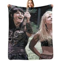 xena and gabrielle art Throw Blanket Warm Accent Blanket for Living Room Decoration Size: 75*100cm, Weight: 230 GSM