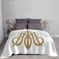 Virgin Mary Monogram Ave Maria Blanket For Sofa Bed Travel Ave Maria Catholic Christian Mary Jesus Hail Mary Size: 75*100cm, Weight: 230 GSM