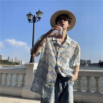 Summer seaside vacation shirt, men's all-match shirt L