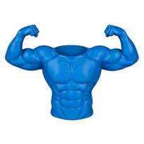 Muscular Form Ornament 3D Printed Pen Stand Pen Container  Study Room Decor mėlyna
