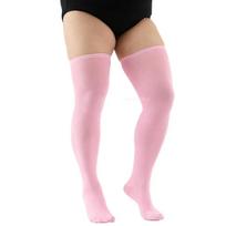 Oversized Ladies Stocking White Black Striped Thigh High Stockings Over Knee Socks For Women Large Plus Size Long Sock 5Xxxxxl 3XL