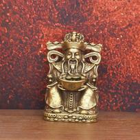 of Wealth Ornament Pure Brass 1Pcs Mini Feng Shui Prosperity Figurine Home Living Room Office Tabletop Decor One Size