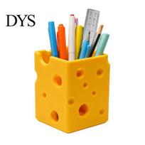 Versatile Entryway Organizer Creative 3D Printed Cheese Pen Holder, Cute Desktop Organizer, Funny Office Desk Gift Multifunctional Storage Ornament 1pc