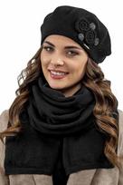 Vivisence 7037kmpl czarny uni komplet beret+szalik