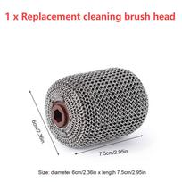 Rechargeable Electric Stainless Steel Roller Grill Cleaner Brush Replaceable Brush Heads Home BBQ Accessoires with LED Lights
