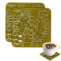 Creative Circuit Board Coaster Heat Resistant Insulation Pad Drinkware Accessories Cup Mat  Bar geltona