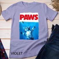 Paws Cat and Mouse Top, Cute Funny Cat Lover Parody Unisex T-shirt 10 L