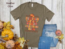Pumpkin Spice Retro Fall T-shirt | Unisex Thanksgiving Tee M