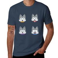 Husky Faces Expressions Of Happy Love Curiosity Amuseunisext Tshirt Christmas Theme Tee Top S