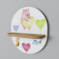 Balloon friends oval shelf