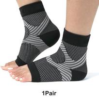 1 Pair Plantar Compression Ankle Brace Socks Sleeves,Provides Foot   Arch Support. S-M juoda