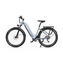 ONESPORT OT05 Elektrinis dviratis su žemu rėmu ir galiniu bagažiniu, 250W, 36V18.2Ah, 25km/h, Shimano 7 pavarų, Hidrauliniai diskiniai stabdžiai, 27  Miesto elektrinis dviratis OT05: 250W 36V18.2Ah pilka