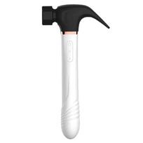 SuperLove 4in1 Sucking & Thrusting & Vibrating & Licking Hammer Vibrator Black-White