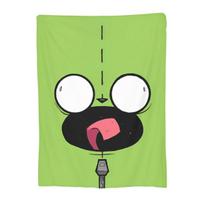 Invader Zim Gir Blanket Flannel Textile Decor Multi-function Ultra-Soft Throw Blanket for Bedding Couch Quilt Size: 75*100cm, Weight: 230 GSM