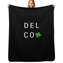 Delco Irish, Represent Delco - Delaware County PA, Delaware County, DELCO Born and Bred, Pride Throw Blanket Size: 75*100cm, Weight: 230 GSM