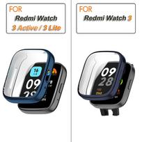 TPU Screen Protector Case For Xiaomi Redmi Watch 3 Active/Lite Full Cover Protective Shell Watch Case For Redmi Watch 3 Redmi Watch 3 Lite mėlyna