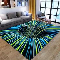 3D Vortex Illusion kilimas įėjimo durų grindų kilimėlis Abstraktus geometrinis optinis kilimėlis Neslystantis grindų kilimėlis svetainės dekoro kilimėlis 50cmX80cm