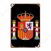 Spain Coat Of Arms Escudo Espa?a Metal Signs Club Party Club Bar Printing Mural Painting Tin sign Posters 20X30CM