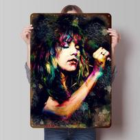 Stevie Nicks Tinplate Posters Customizable Wall Art Retro Vintage Metal Signs for Home Room Office Decoration Gaming Wand Deko 20X30CM