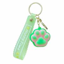 LED Flashing Squeeze Toy Cartoon Fidget Toy Key Ring Cat Paw Key Chain  Anxious Adults Style 3