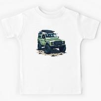 Visureigis nuotykių SUV sunkvežimis 4x4 retro vintažinis dizainas Vaikų marškinėliai 160 black