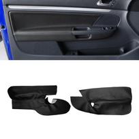 TIK 3 durų automobilio minkštos odos durų porankio panelės dangtelis VW Golf 5 MK5 2005 - 2009 2010 m. durų porankio panelės dangtelio lipdukas Apdaila Front Black-red