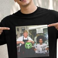funny Donald trump aliens shirt,Barack Obama meme tee,Sci-Fi Comedy Graphic T-Shirt,unisex. M