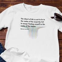 Stoic T-Shirt - Marcus Aurelius Quote - Don't try to be in the majority | Cotton Tee M