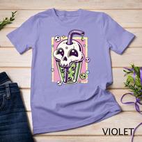 Kawaii Pastel Goth Creepy Skull Boba Bubble Tea Vaporwave Unisex T-shirt 12 M