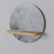 Muted arc round shelf