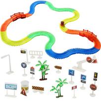 Magic tracks šviečiantis trasos automobilis led garsai