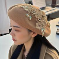 Women's Hats New Wool Beret Painter Hat - Premium Quality Stylish and Well-fitting for Larger Head Sizes