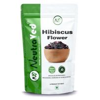 NeutraVed Hibiscus Flower Herbal Tea | Ideal for Iced Tea Cocktails, Mocktails | Natural Colorant for Summer | Zipper Pack of 1 - 50g