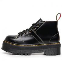 Martin boots hole monkey face locomotive boots women, leather British short boots round head men and women thick bottom 100 34