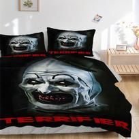 3pcs Terrifier, Horror Clown Duvet Cover Set - Soft & Breathable Bedding, Includes 1 Duvet Cover and 1/2 Pillowcases (No Insert) yy251107191 135x200cm