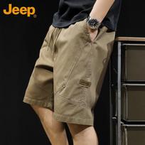 JEEP Men's Summer Cotton Cargo Shorts XL chaki