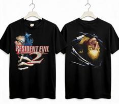 RESIDENT EVIL 2 1998 2 sided Graphic Black T shirt Heavy Cotton XXXL