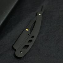 1Pcs Men Shaving Barber Tools Hair Razor and Blades Antique Black Folding Shaving Knife Unisex Hair Removal (Without Blade) juoda