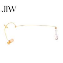 Adjustable Ear Cuff Faux Crystal Eye Jewelry, Teardrop Face Chain Cuff, Electroplated Jewelry Non Piercing Metal Hook Facial Accessory for A auksinė