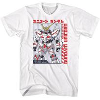 Gundam Shirt Unicorn Destroy Mode Japanese Robot Men's Tees XXXL